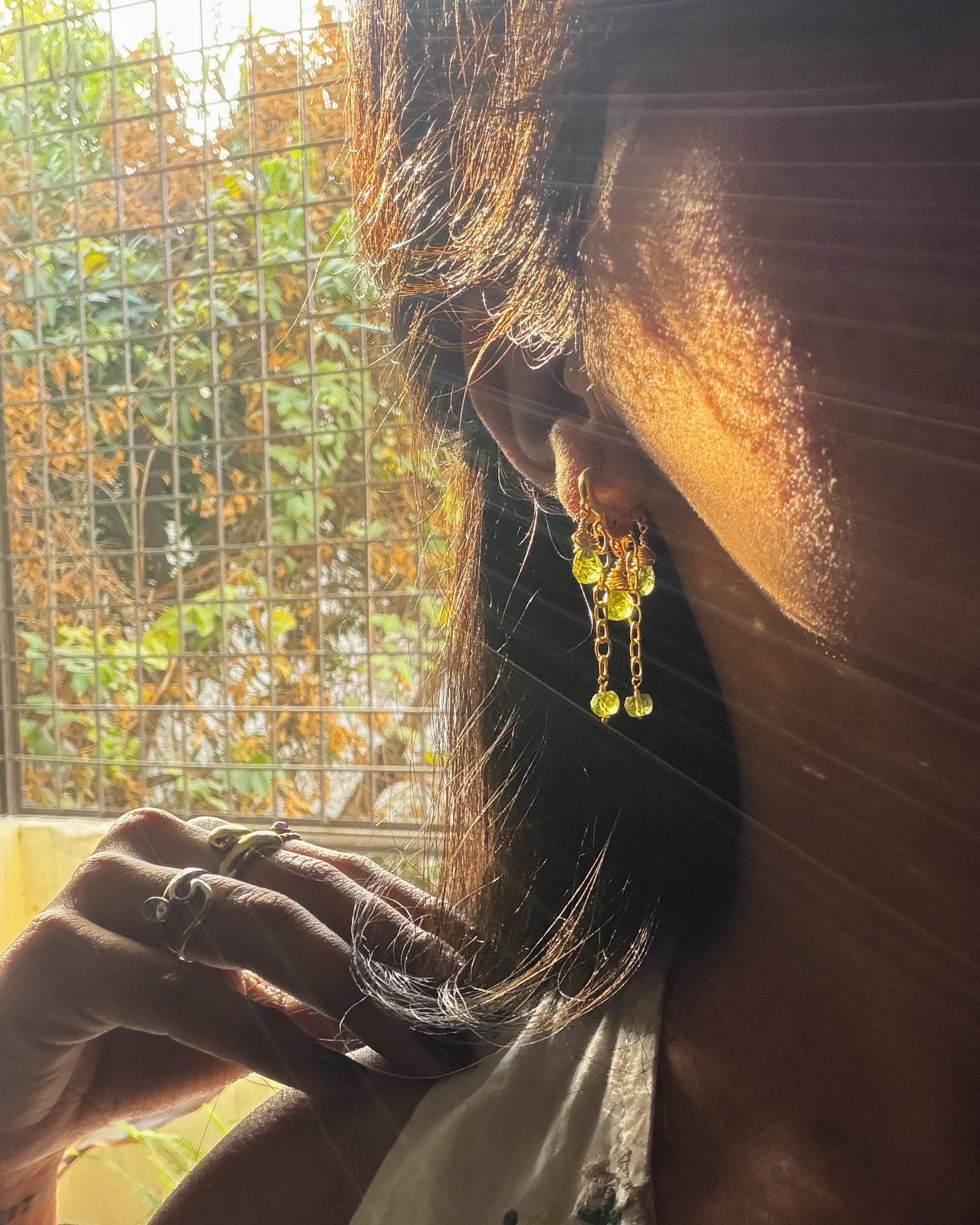 Peridot Chandelier Earrings