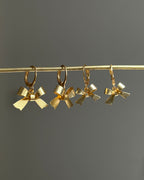 Gold Dipped Bow Earrings