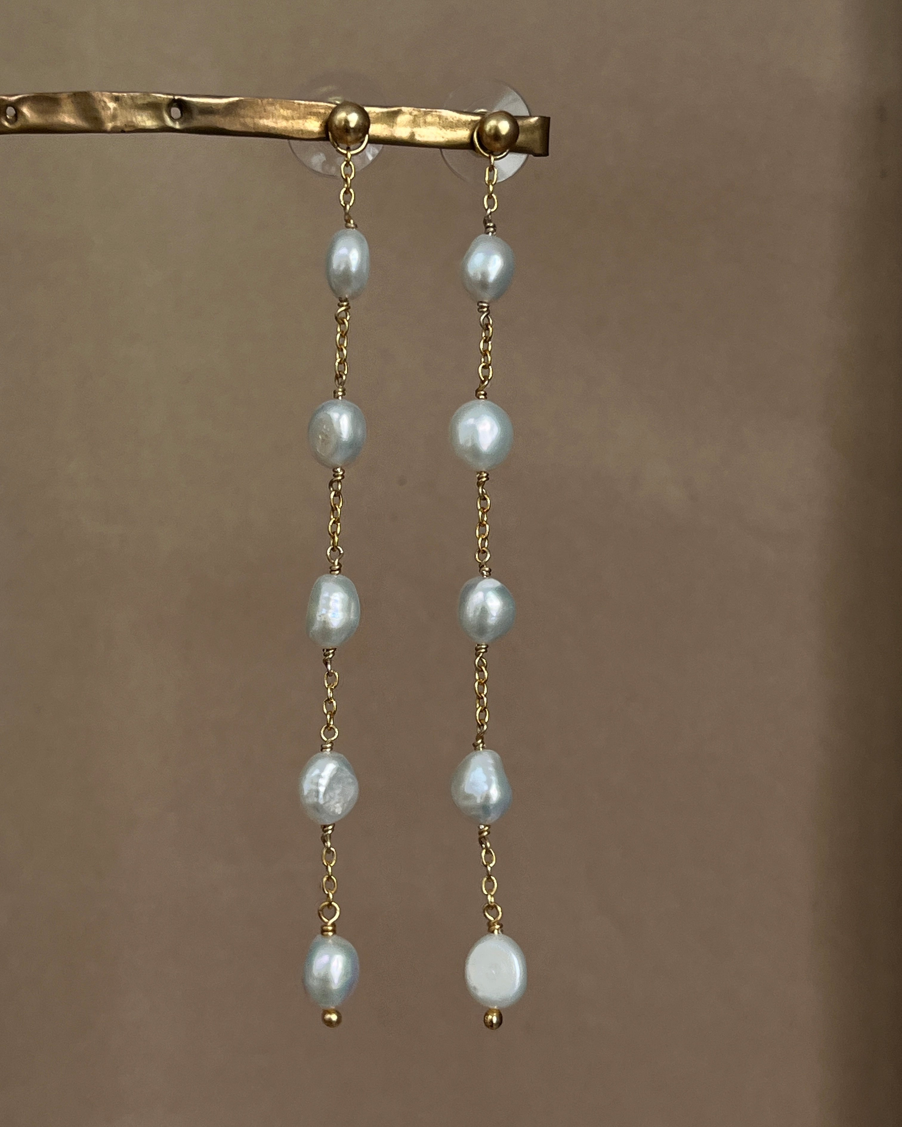 White Pearl Danglers (multi-wear)