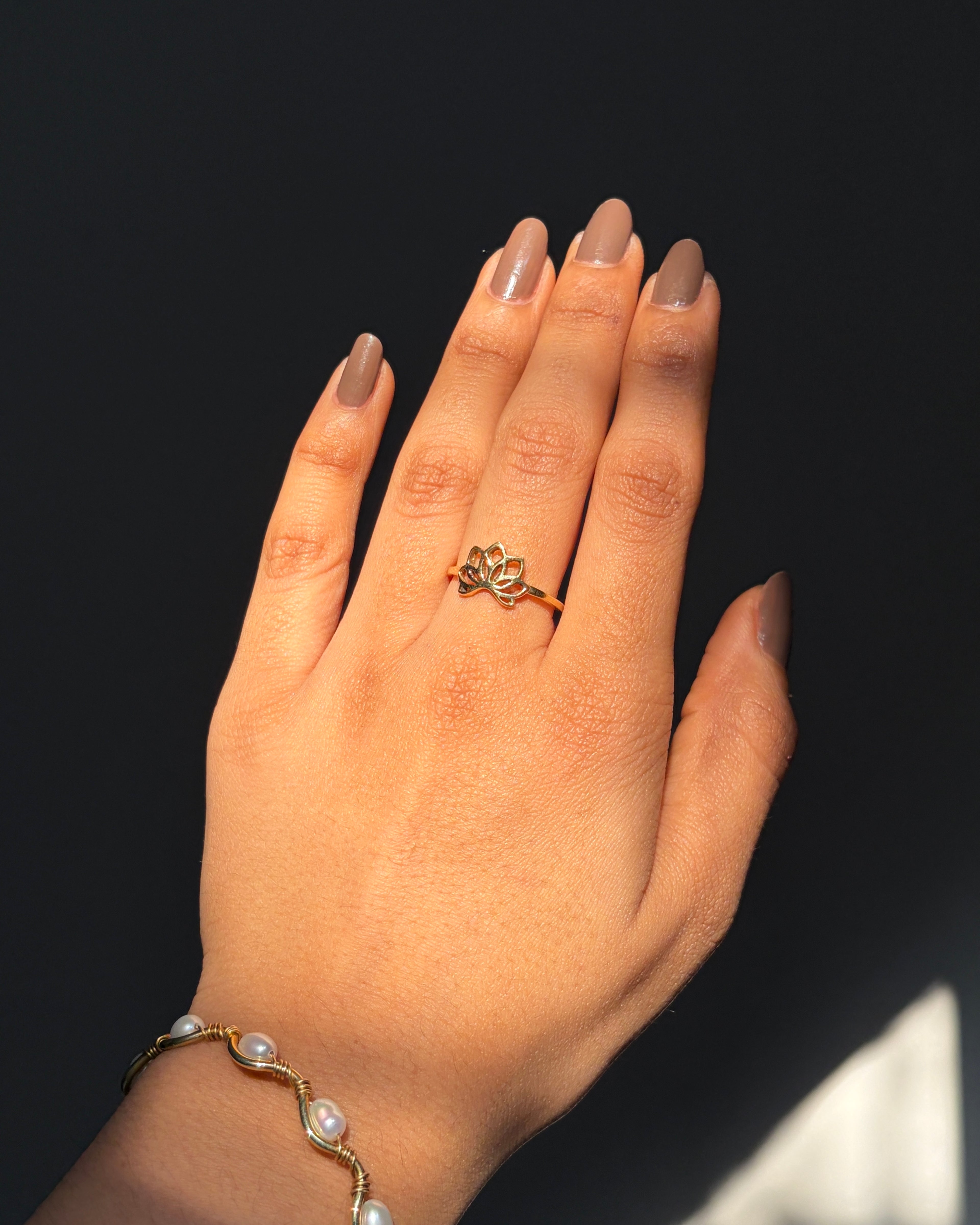 Lotus Ring Brass