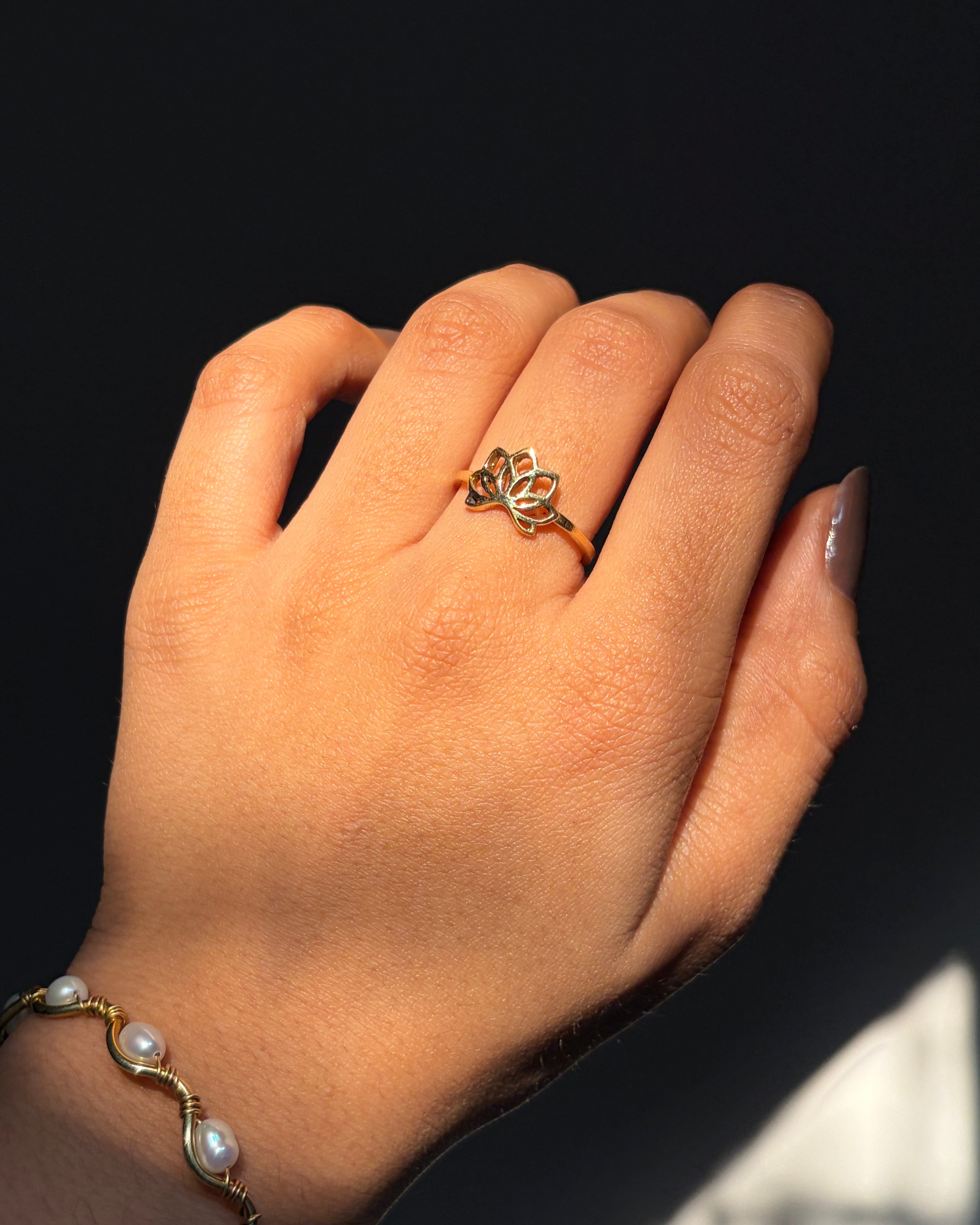 Lotus Ring Brass