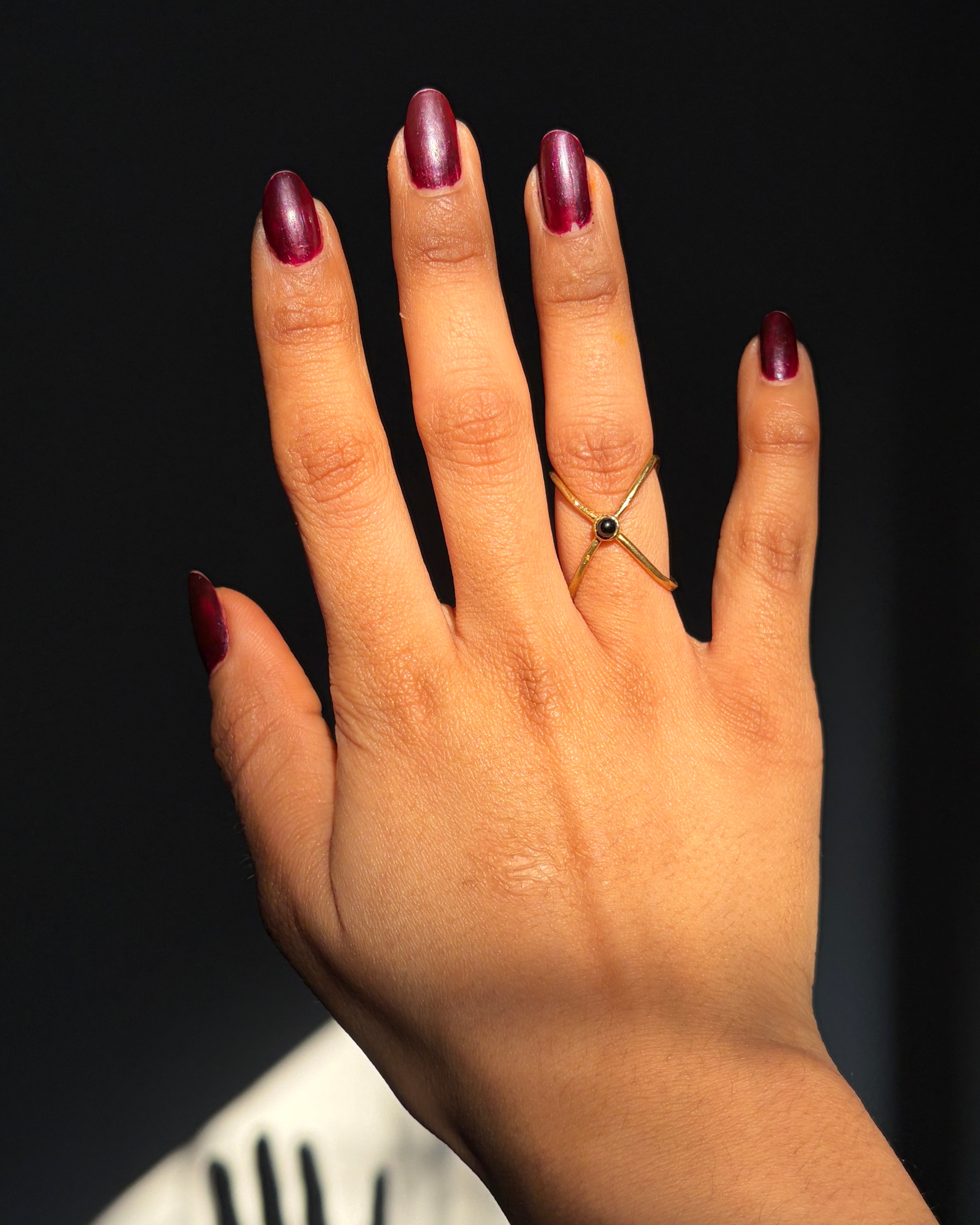 Black Onyx Cross Ring