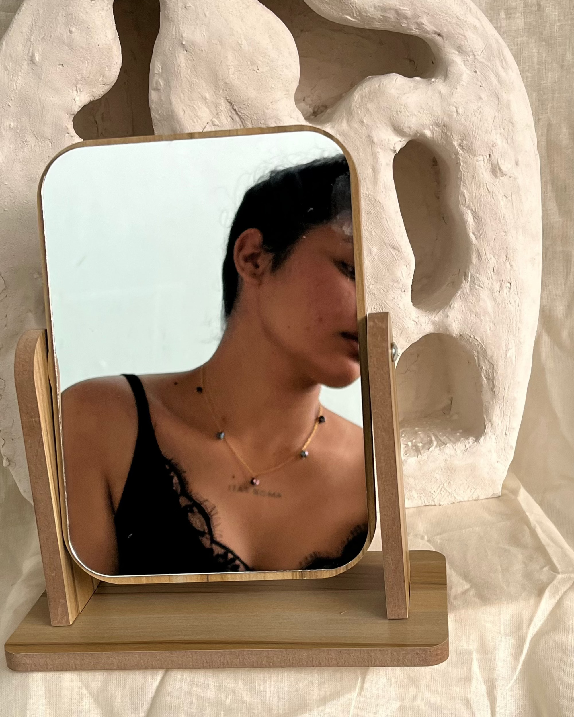 Dancing Pearl Necklace with lustrous Black Freshwater Pearls handmade by A Creator's Studio