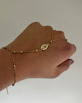 Birth Flower Handchain Brass