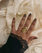 Brass ring with a unique design handmade by A Creator's Studio