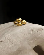 Brass ring with a unique design handmade by A Creator's Studio