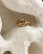 Coffee by the Sea Ring Brass