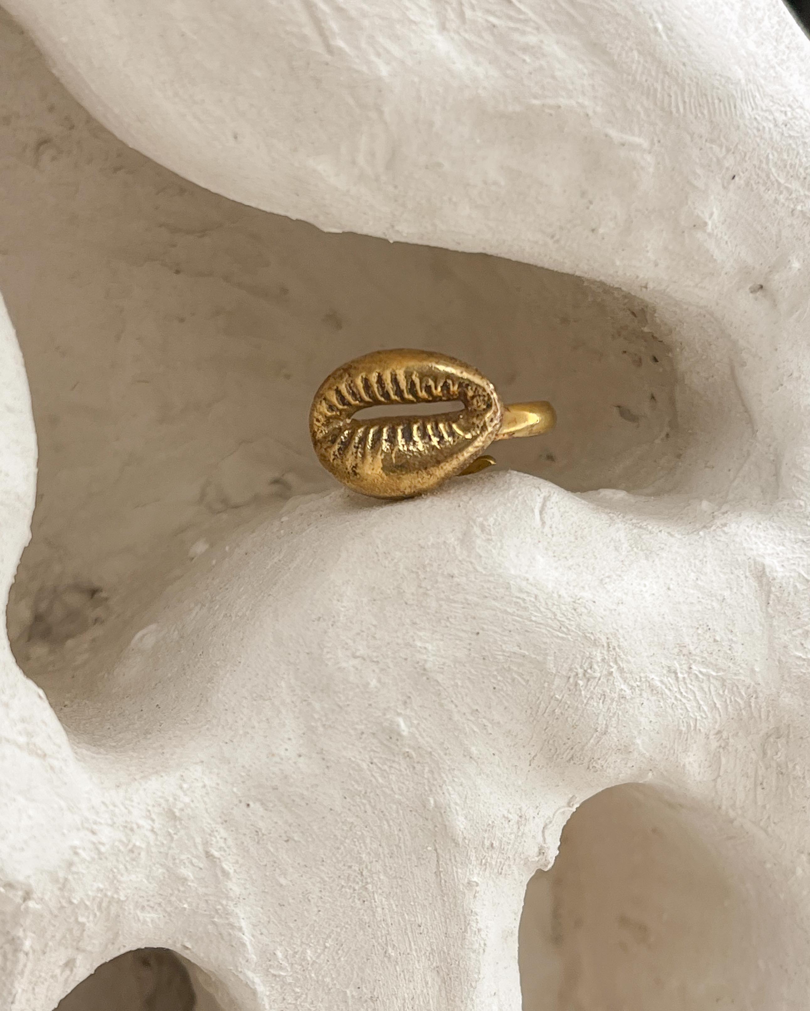 Coffee by the Sea Ring Brass