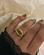 Coffee by the Sea Ring Brass