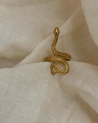 Textured Snake Ring Brass