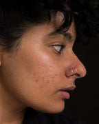 Sterling Silver double nose piercing cuff handmade by A Creator's Studio