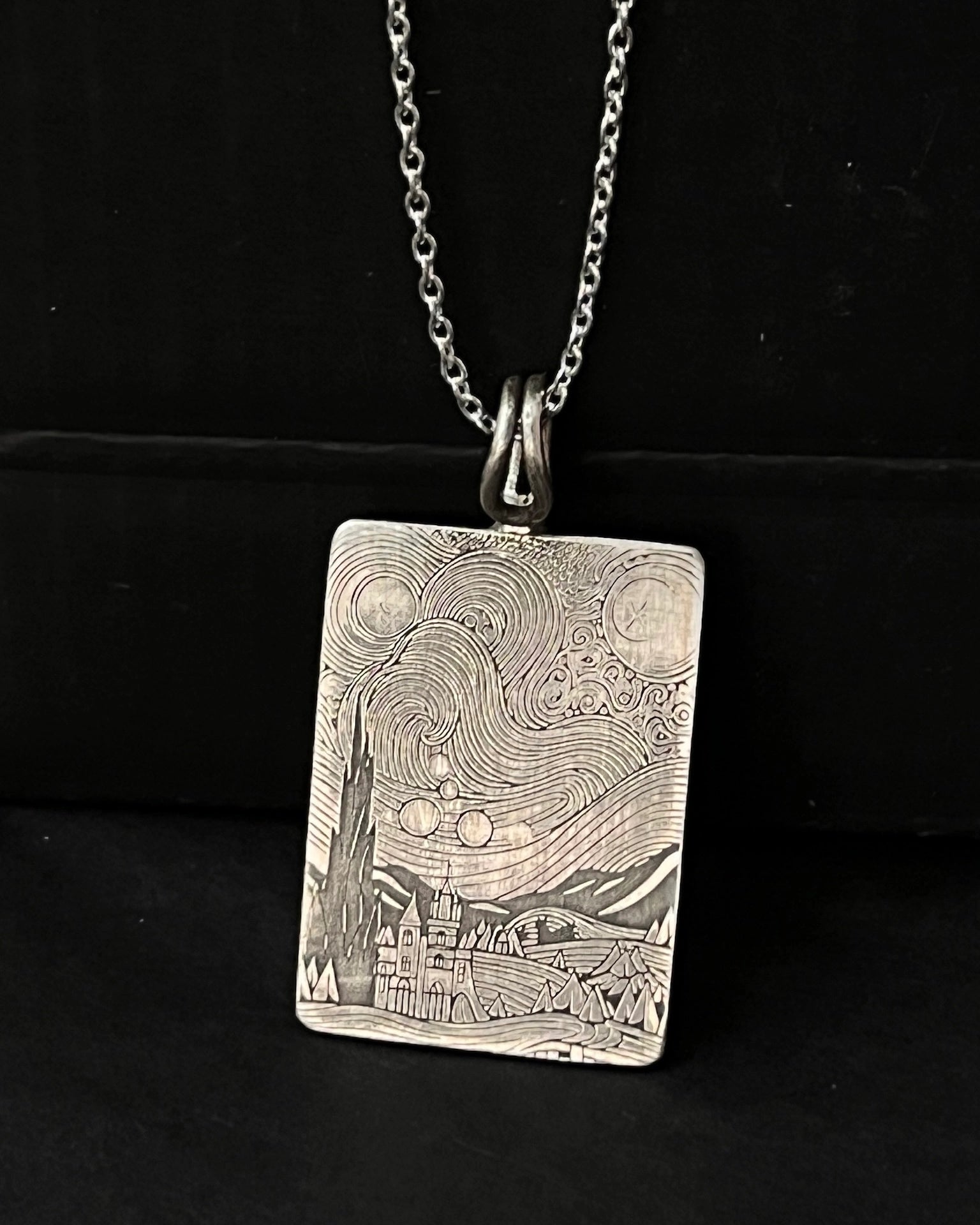 Silver Van Gogh Necklace