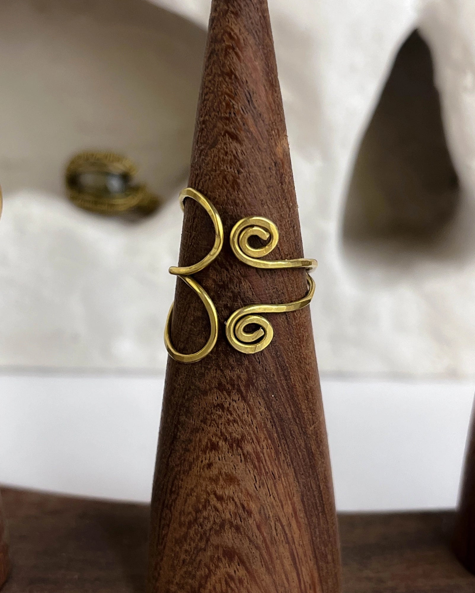 Hidden Heart Ring Brass