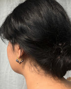 Black Fresh Water Pearl Chandelier Earrings