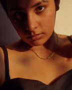 Brass rectangular link chain handmade by A Creator's Studio