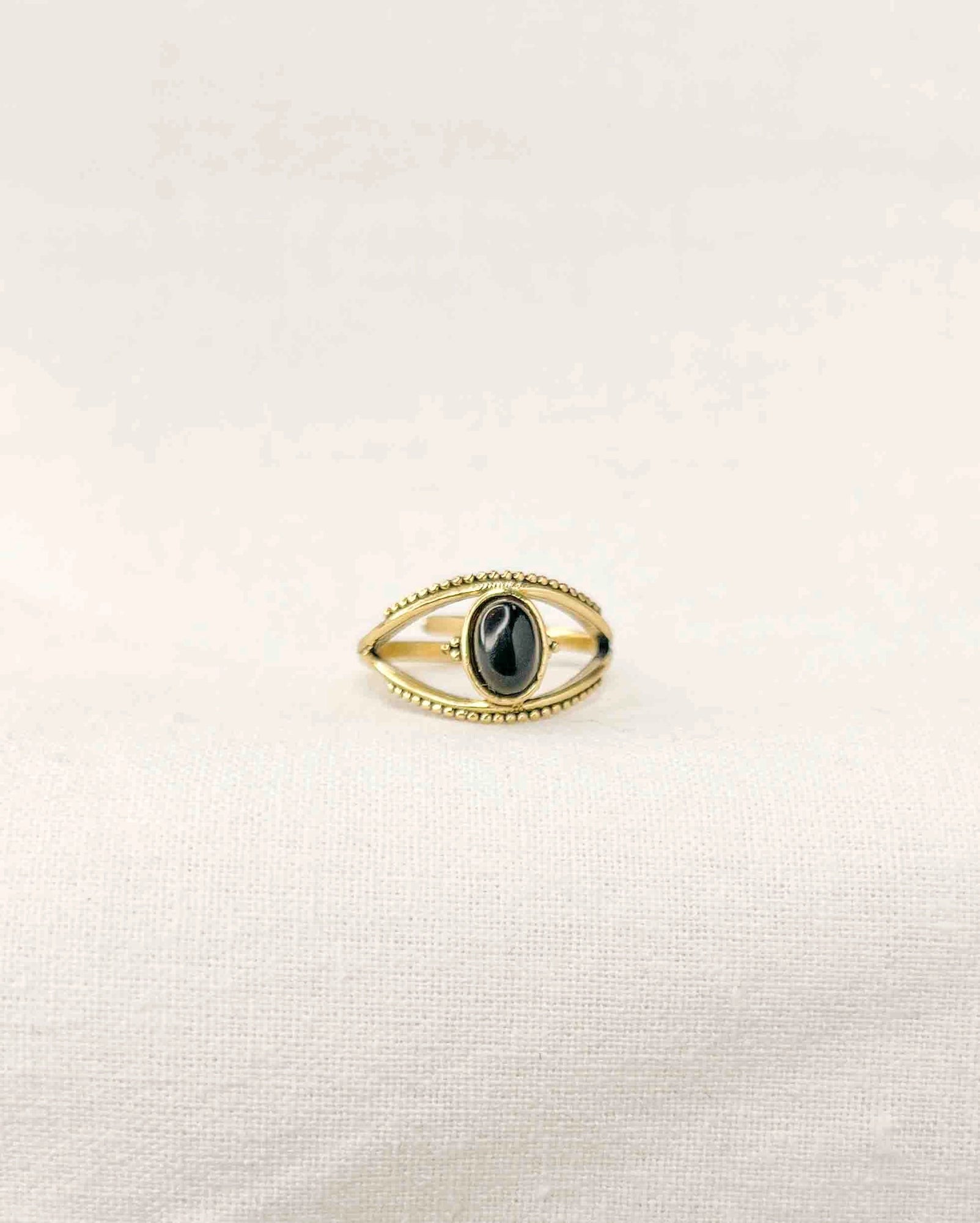 Evil Eye Ring Brass