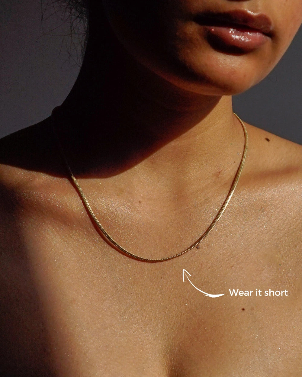 Brass Flat snake chain handmade by A Creator's Studio