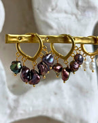 Black Fresh Water Pearl Chandelier Earrings