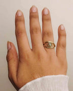 Evil Eye Ring Brass