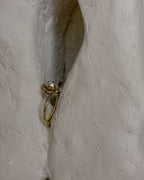 Flower with Pearl Ring Brass