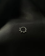 Silver oxidised septum ring for pierced nose handmade by A Creator's Studio