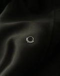 Silver oxidised septum ring for pierced nose handmade by A Creator's Studio