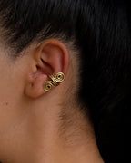 Brass Spiral Ear Cuff handmade by A Creator's Studio