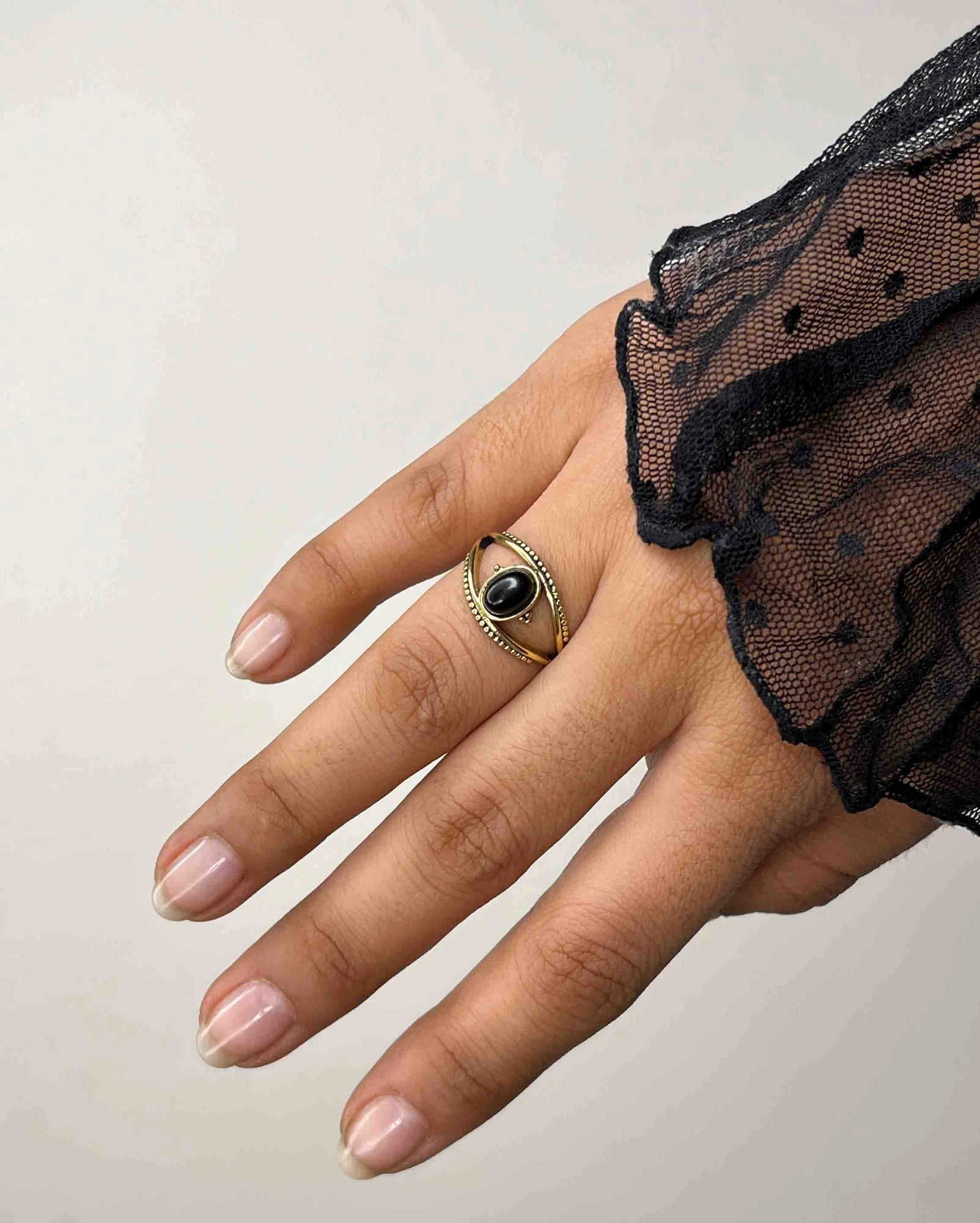 Evil Eye Ring Brass