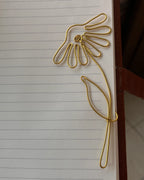 Brass wired plant bookmark handmade by A Creator's Studio