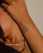 Brass Flat snake chain handmade by A Creator's Studio