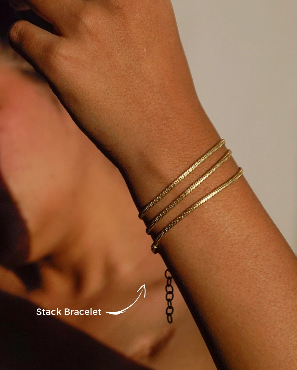 Brass Flat snake chain handmade by A Creator's Studio