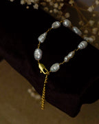 20k Gold Plated Fresh Water Pearl linked Bracelet handmade by A Creator's Studio