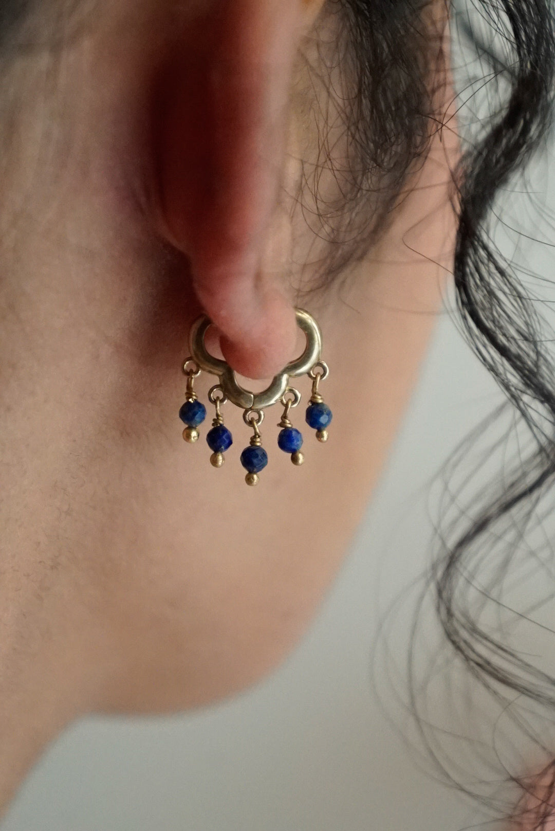 Lapis Lazuli Huggies