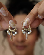 Sunstone and pearl Huggies