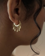 Brass earrings handmade by A Creator's Studio