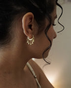 Brass earrings handmade by A Creator's Studio